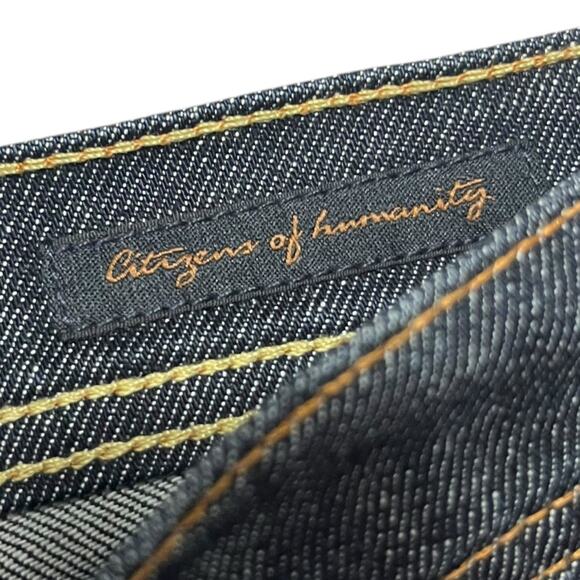 Citizens of Humanity Ava Low Waist Stretch Straight Leg Dark Denim Jean Size 30 - Picture 12 of 16